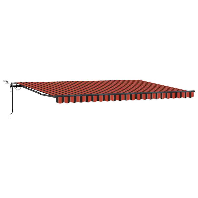 vidaXL Behúzható napellenző narancssárga és barna 500 × 300 cm szövet