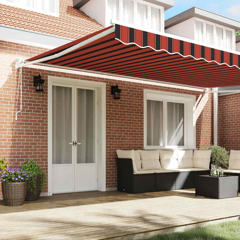 vidaXL Behúzható napellenző Narancs és Barna 500 × 300 cm