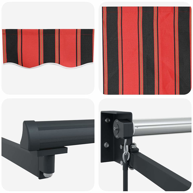 vidaXL Behúzható napellenző Narancs és Barna 500 × 300 cm