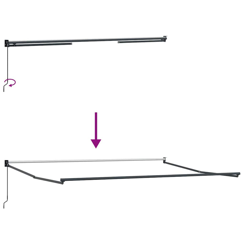 vidaXL Behúzható napellenző Narancs és Barna 500 × 300 cm