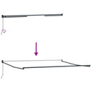 vidaXL Behúzható napellenző Narancs és Barna 500 x 300 x 165 cm