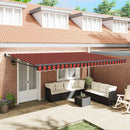 vidaXL Napernyő Narancs és Barna 500 x 300 x 165 cm Poliészter és fém