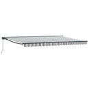 vidaXL Napernyő keret Antracit és Fehér 500 × 300 cm