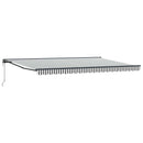 vidaXL Napernyő keret Antracit és Fehér 500 × 300 cm