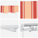 vidaXL Behúzható napellenző sárga és narancssárga 500 ×300 cm szövet