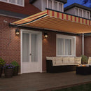 vidaXL Behúzható napellenző sárga és narancssárga 500 × 300 cm szövet