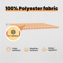 vidaXL Napernyő Sárga és narancs 500 x 300 x 165 cm Poliészter és fém