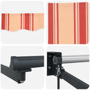 vidaXL Behúzható napellenző Sárga és narancs 500 × 300 cm