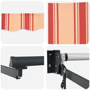 vidaXL Behúzható napellenző Krém 500 × 300 cm Szövet és Fém