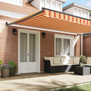 vidaXL Behúzható napellenző Krém 500 × 300 cm Szövet és Fém