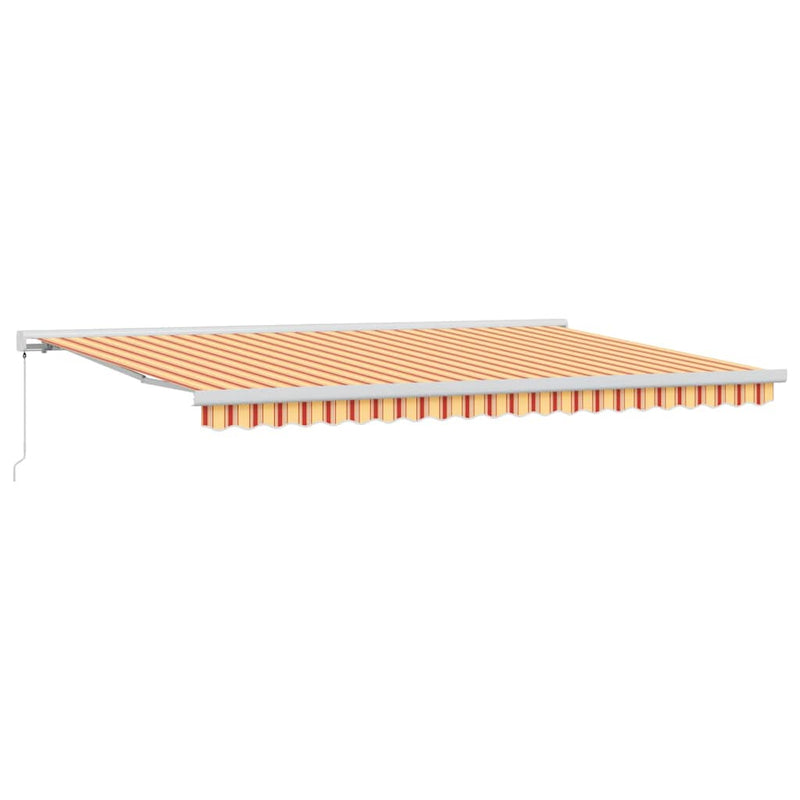 vidaXL Behúzható napellenző Sárga és narancs 500 ×300 cm Szövet és Fém
