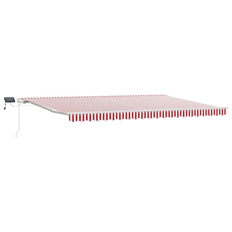 vidaXL Behúzható napellenző tartalmaz 500 × 300 cm Piros és fehér
