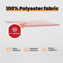 vidaXL Napernyő Anyag Piros és Fehér 500 × 300 cm Poliészter