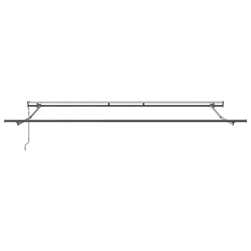 vidaXL Behúzható napellenző Piros és fehér 500 × 300 cm szövet