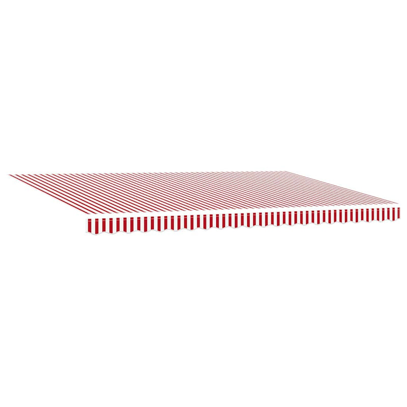 vidaXL Behúzható napellenző with Piros és fehér 500 × 300 cm szövet