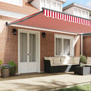vidaXL Napernyő Piros és Fehér 500 x 300 x 165 cm Poliészter és fém