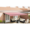 vidaXL Napernyő keret Piros és Fehér 500 × 300 cm