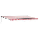 vidaXL Napernyő keret Piros és Fehér 500 × 300 cm