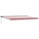 vidaXL Napernyő keret Piros és Fehér 500 × 300 cm