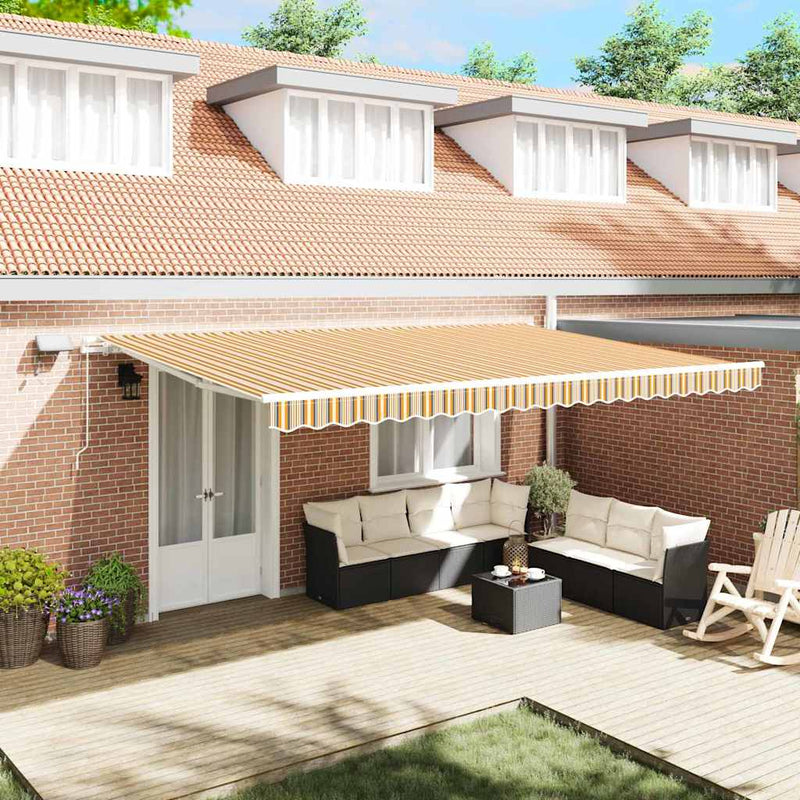 vidaXL Behúzható napellenző tartalmaz 500 × 300 cm Sokszínű