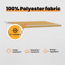 vidaXL Napernyő Anyag Sokszínű 500 × 300 cm Poliészter