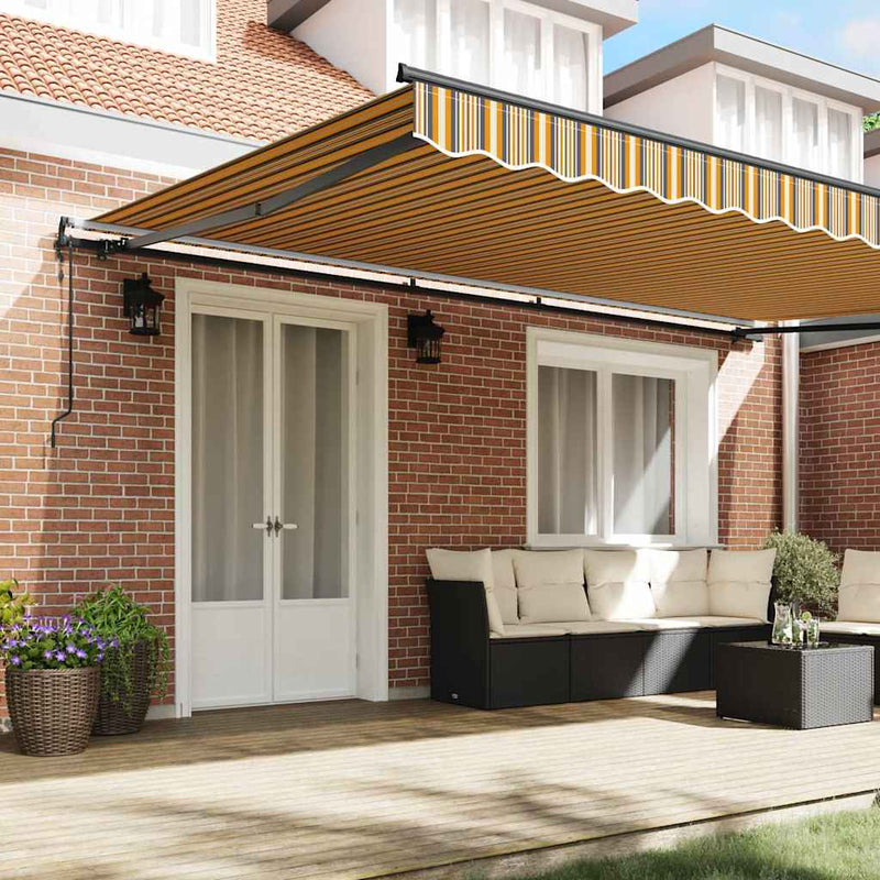 vidaXL Behúzható napellenző Sokszínű 500 × 300 cm szövet