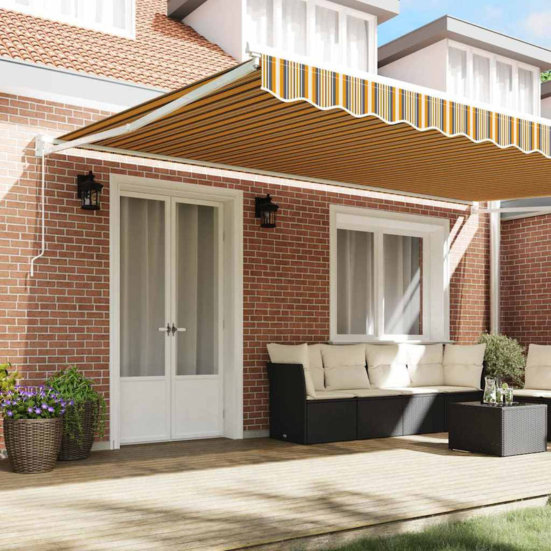 vidaXL Behúzható napellenző Sokszínű 500 × 300 cm szövet