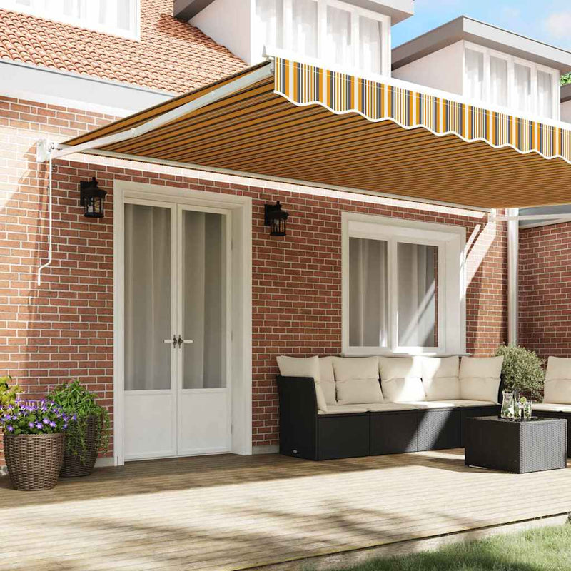 vidaXL Behúzható napellenző Sokszínű 500 × 300 cm szövet