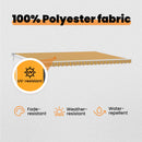 vidaXL Napernyő Sokszínű 500 × 300 cm Poliészter és fém
