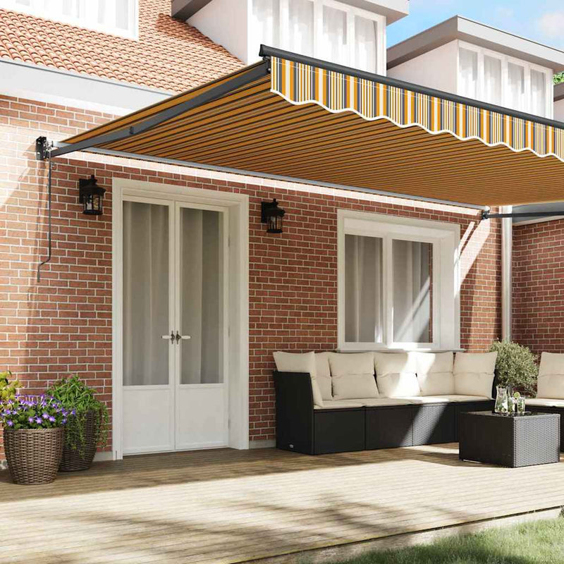 vidaXL Behúzható napellenző Sokszínű 500 × 300 cm Szövet és Fém