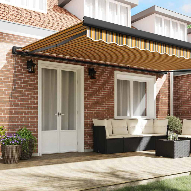vidaXL Behúzható napellenző Sokszínű 500 ×300 cm Szövet és Fém