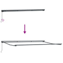 vidaXL Napernyő keret Sárga és Szürke 500 × 300 cm