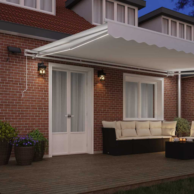 vidaXL Behúzható napellenző tartalmaz 500 × 300 cm Fehér