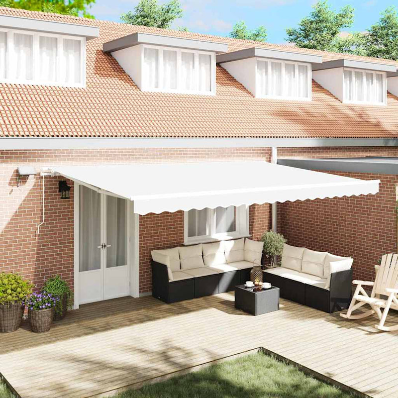 vidaXL Behúzható napellenző tartalmaz 500 × 300 cm Fehér