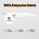 vidaXL Napernyő Anyag Fehér 500 × 300 cm Poliészter