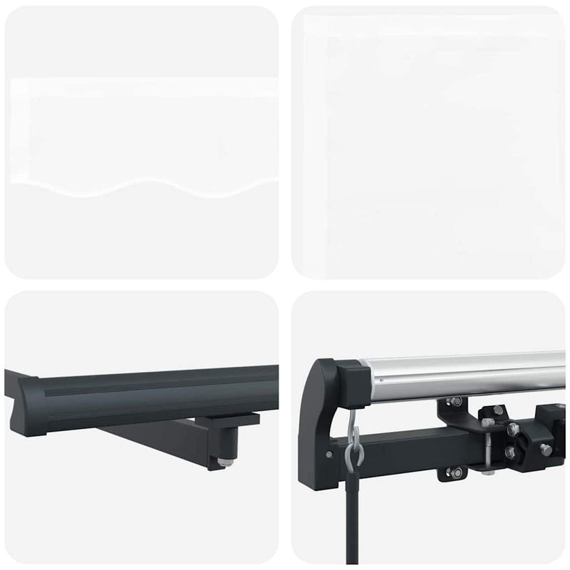 vidaXL Napernyő Fehér 500 × 300 cm szövet