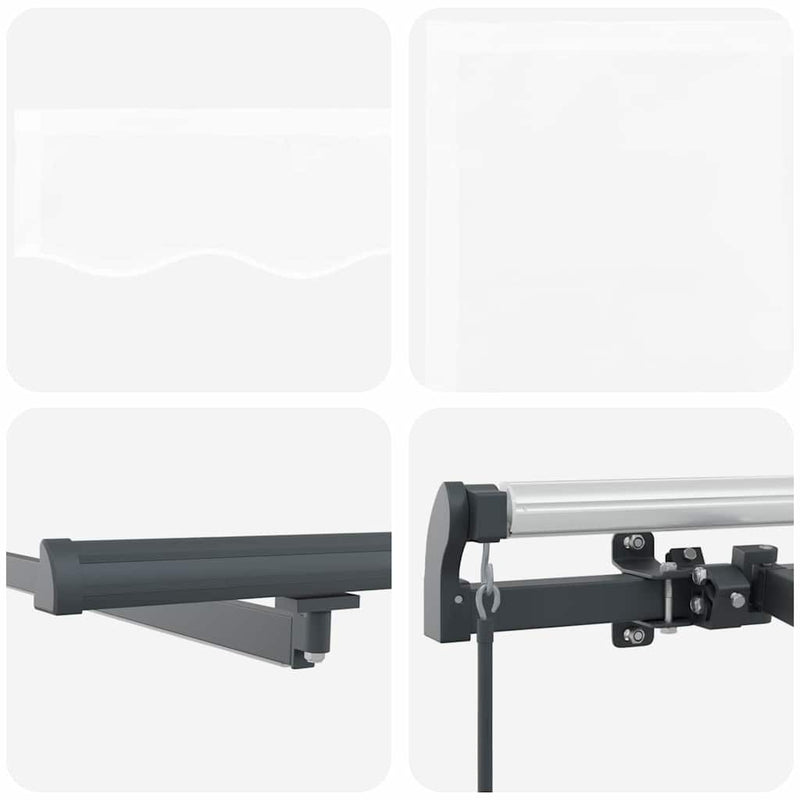 vidaXL Behúzható napellenző Fehér 500 × 300 cm szövet