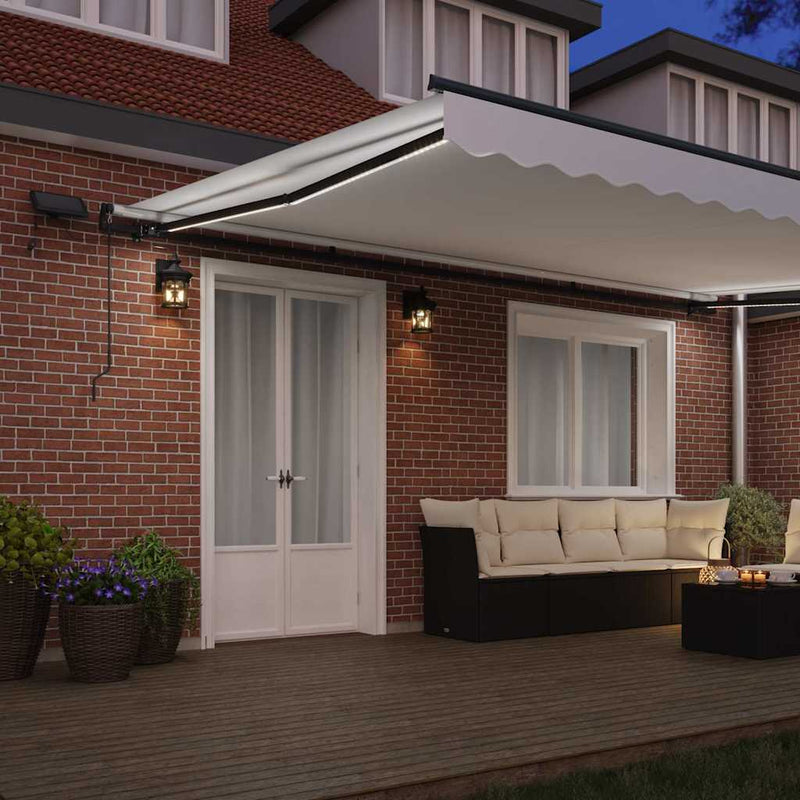 vidaXL Behúzható napellenző Fehér 500 × 300 cm szövet
