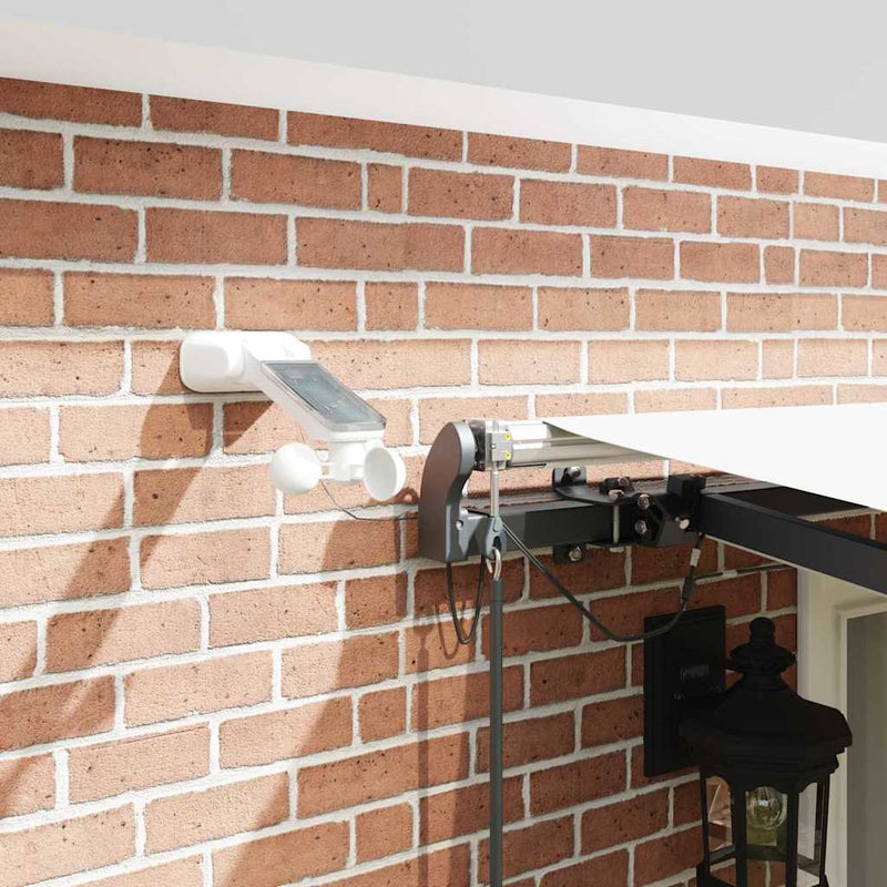 vidaXL Behúzható napellenző with Fehér 500 × 300 cm szövet