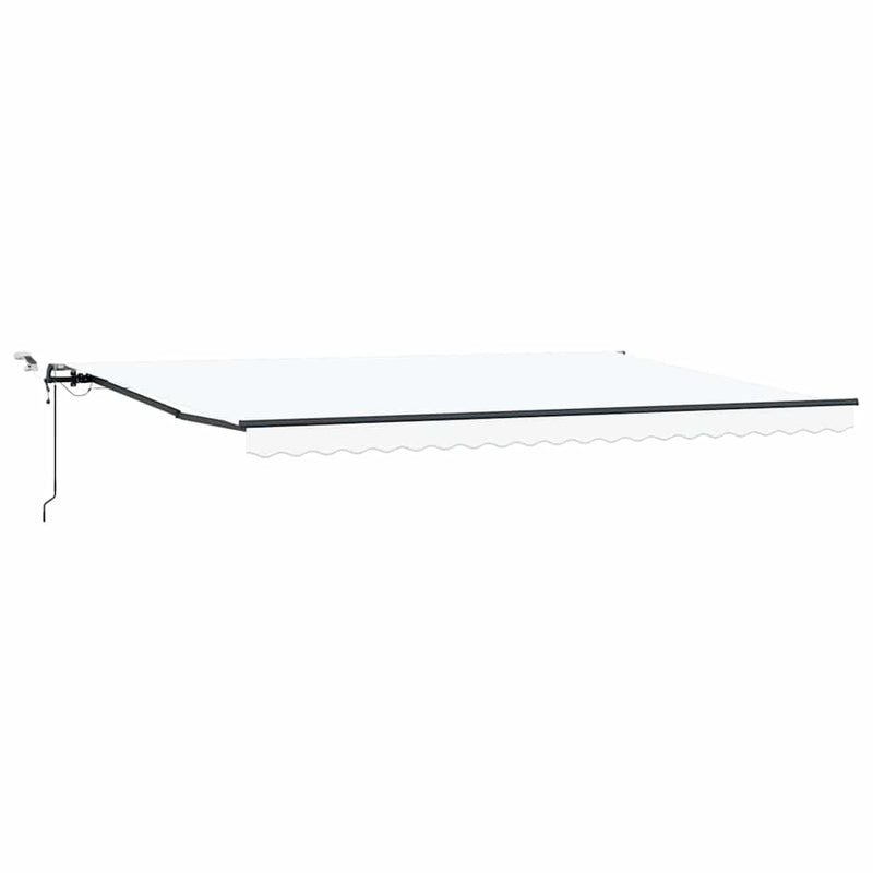 vidaXL Behúzható napellenző with Fehér 500 × 300 cm szövet