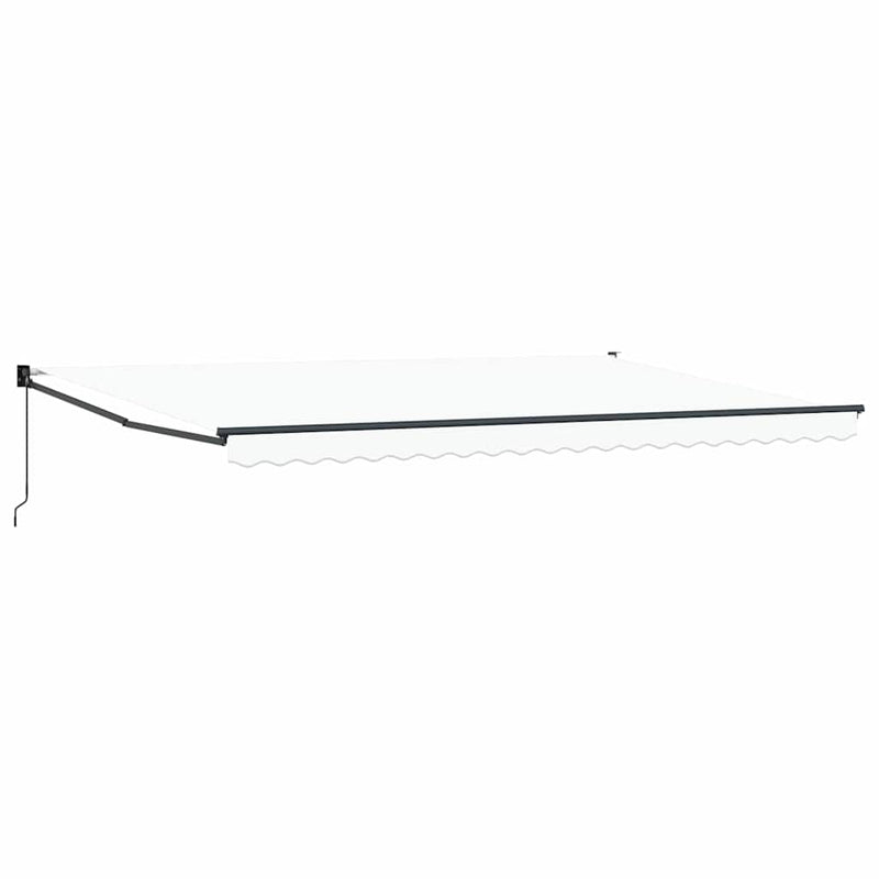 vidaXL Behúzható napellenző Fehér 500 × 300 cm Szövet és Fém