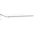 vidaXL Napernyő Fehér 500 × 300 cm Poliészter és fém