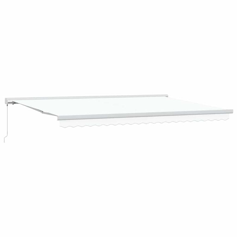 vidaXL Behúzható napellenző Fehér 500 ×300 cm Szövet és Fém