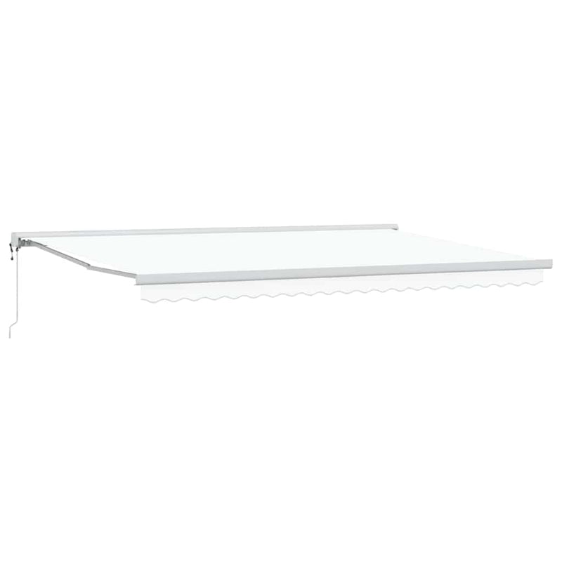 vidaXL Behúzható napellenző Fehér 500 × 300 cm Szövet, Fém