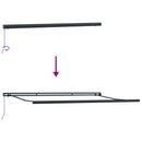vidaXL Behúzható napellenző Fehér 500 × 300 cm Szövet és Fém
