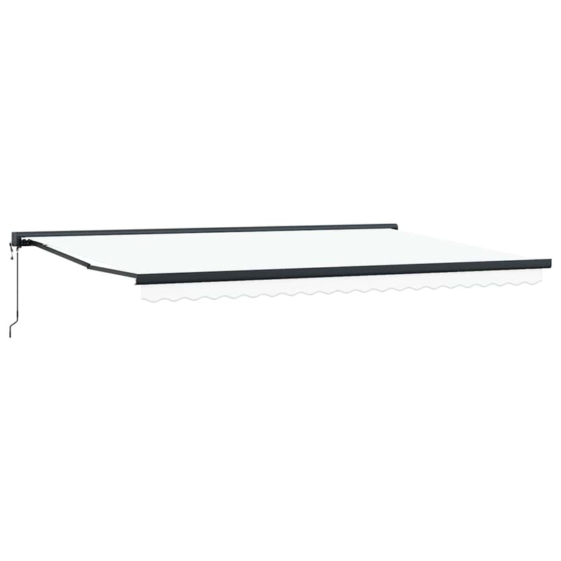 vidaXL Behúzható napellenző Fehér 500 × 300 cm Szövet, Fém