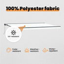 vidaXL Napernyő keret Fehér 500 × 300 cm Poliészter PU bevonattal