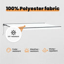 vidaXL Napernyő keret Fehér 500 × 300 cm Poliészter PU bevonattal