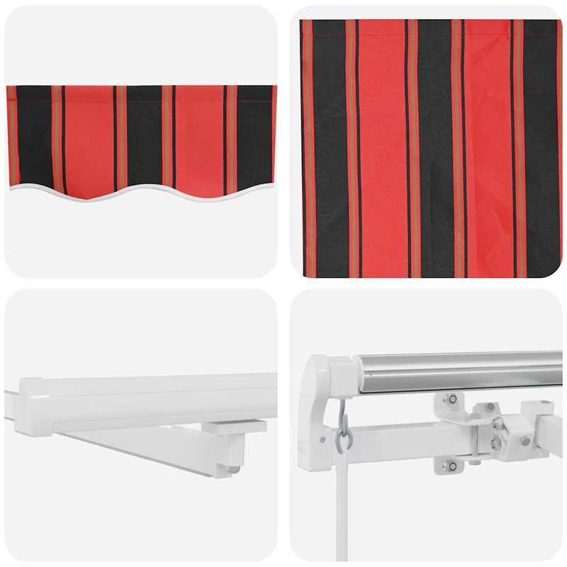 vidaXL Behúzható napellenző 500 × 350 cm narancssárga és barna