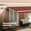 vidaXL Behúzható napellenző narancssárga és barna 500 × 350 cm